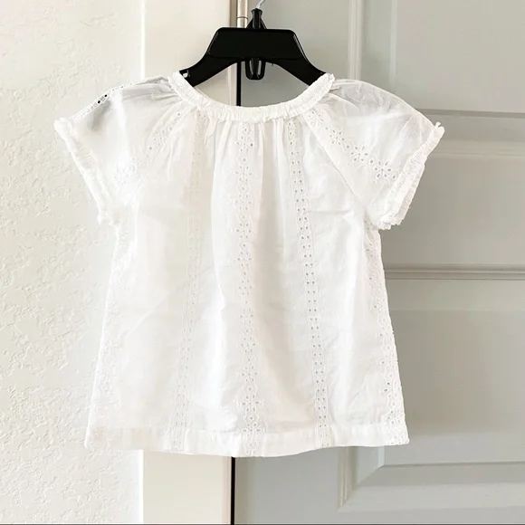 NWT Roller Rabbit Baby Girls Eyelet Cap Sleeve Top - Picture 2 of 5